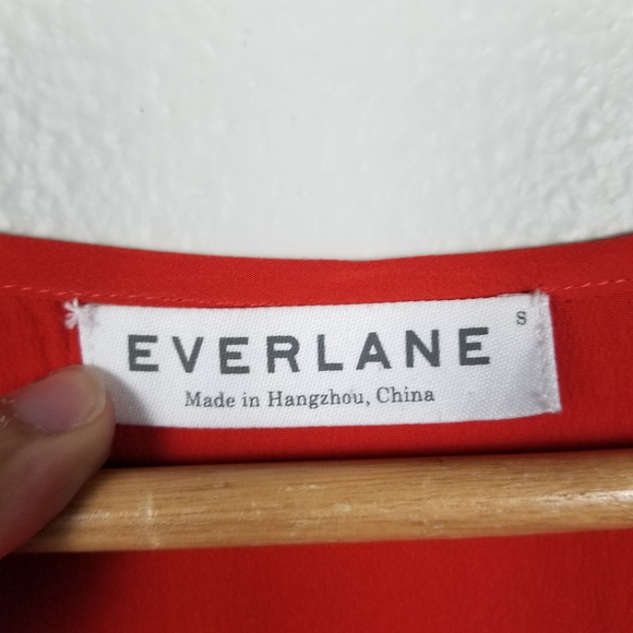 Everlane The Silk Dress Tank in Red Persimmon Summer Minimalist Size Small NWOT - Picture 11 of 12